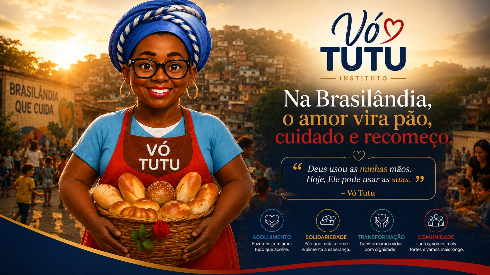 Banner oficial Instituto Vó Tutu na Brasilândia